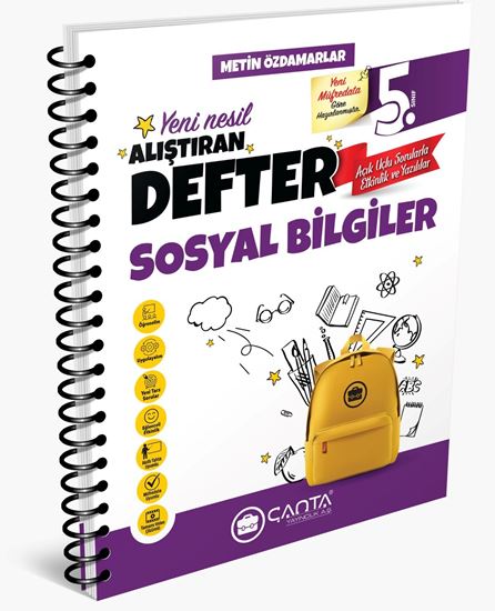 resm 5.Sınıf Sosyal Bilgiler   Okula Yardımcı Alıştıran Defter 2024-2025